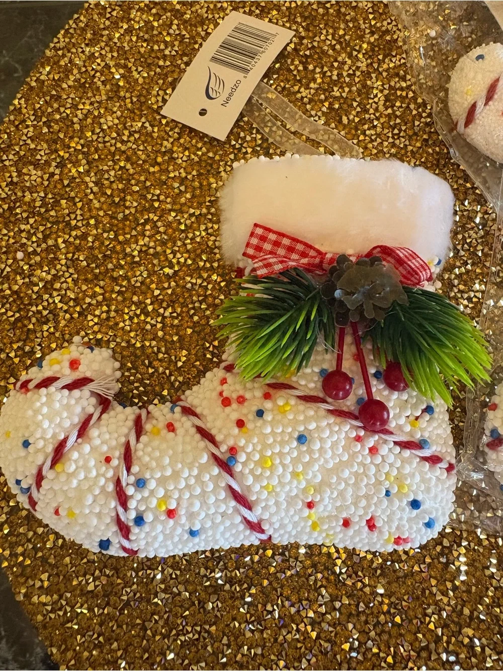 Festive NWT Hanging Christmas Elf Boots 5” set of 3 .